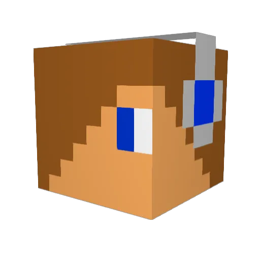 DarkDark08 Minecraft avatar head, 3D render