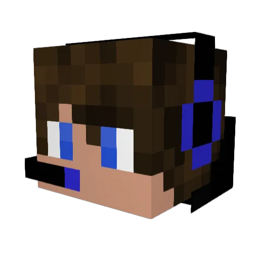 DarkDaryl Minecraft avatar head, 3D render