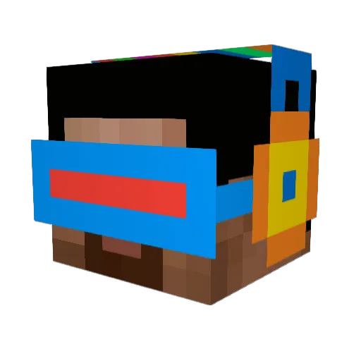 DarkDefenser Minecraft avatar head, 3D render