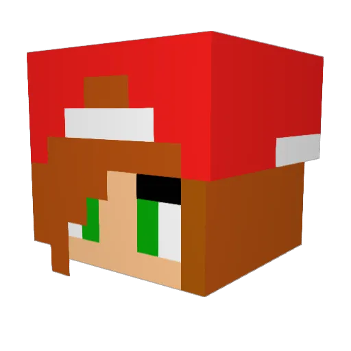 DarkDemise Minecraft avatar head, 3D render