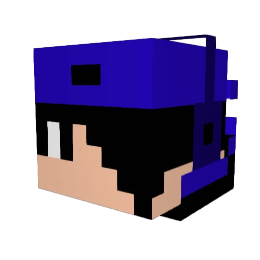 DarkDemonDay Minecraft avatar head, 3D render