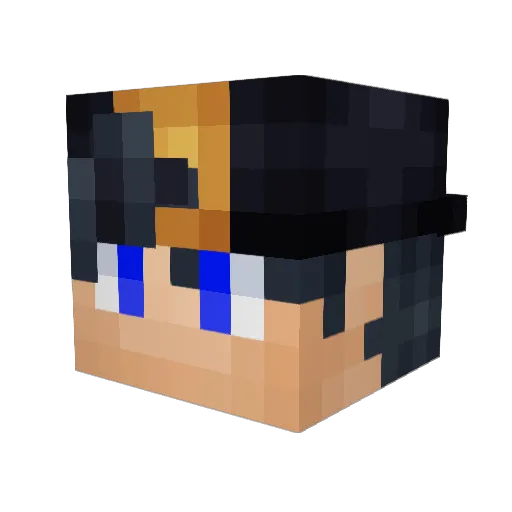 DarkDesmi Minecraft avatar head, 3D render