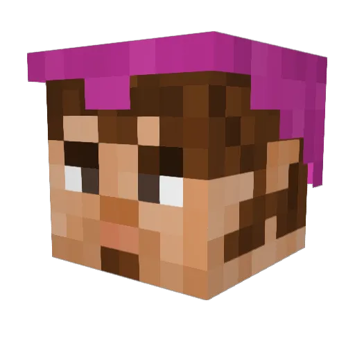 DarkDevil25 Minecraft avatar head, 3D render