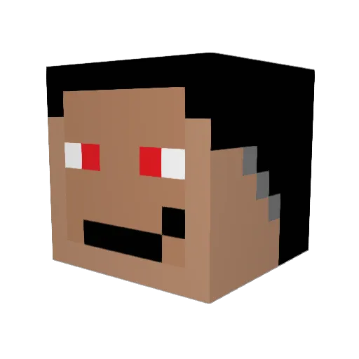 DarkDevoc Minecraft avatar head, 3D render