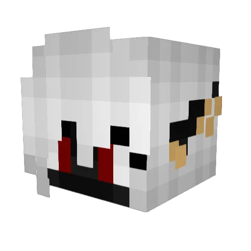 DarkDoge07 Minecraft avatar head, 3D render