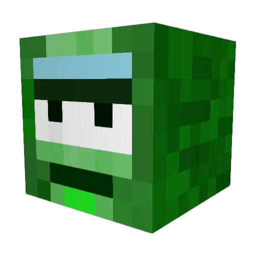 DarkDragan Minecraft avatar head, 3D render