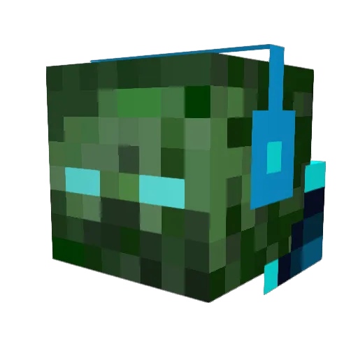 DarkDragon69_ Minecraft avatar head, 3D render