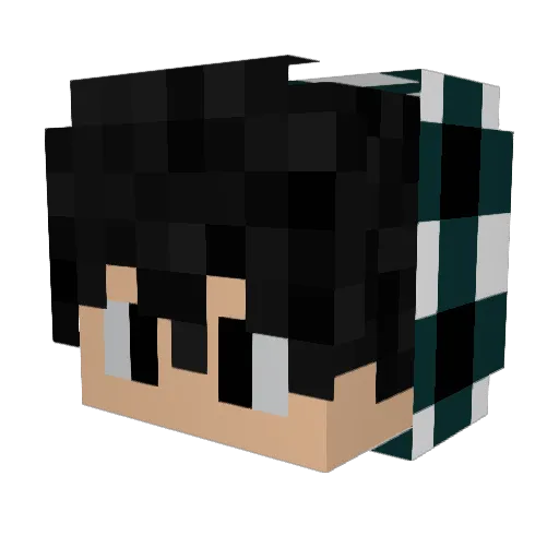 DarkDragon749 Minecraft avatar head, 3D render
