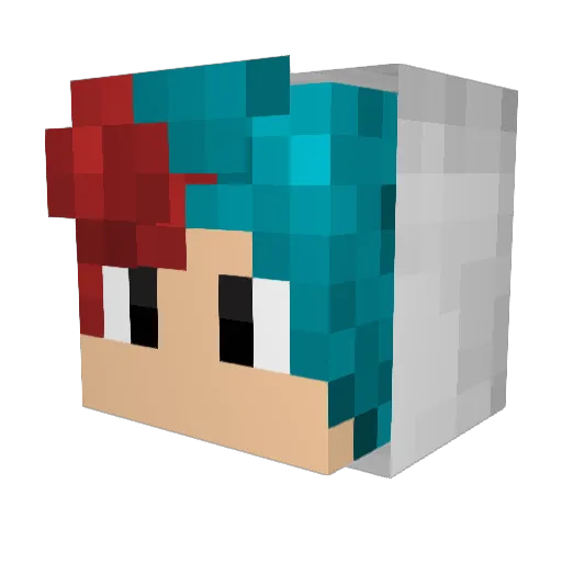 DarkDragon_YT Minecraft avatar head, 3D render