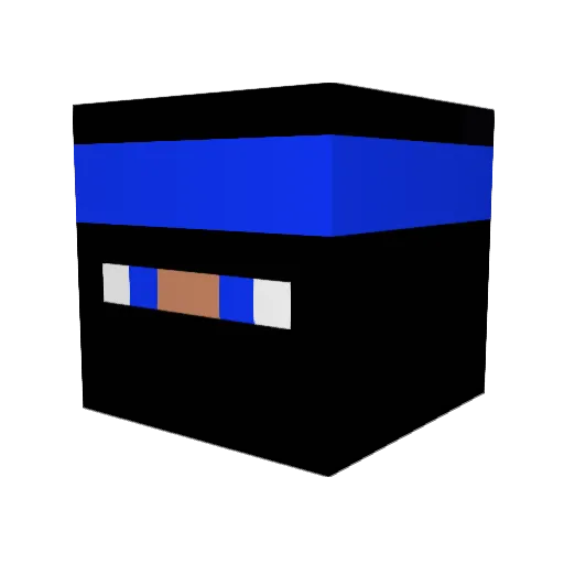 DarkDriver Minecraft avatar head, 3D render