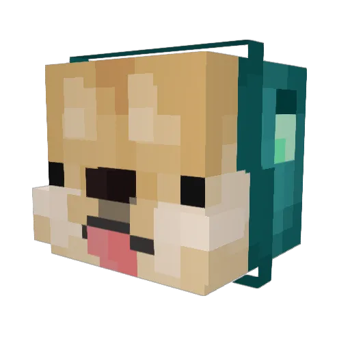DarkDrri Minecraft avatar head, 3D render
