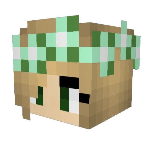 DarkDunia Minecraft avatar head, 3D render