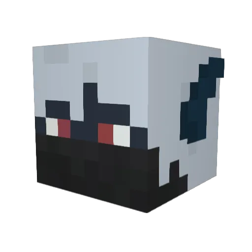 DarkElf06 Minecraft avatar head, 3D render