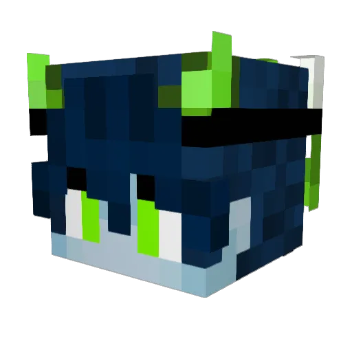 DarkEme Minecraft avatar head, 3D render