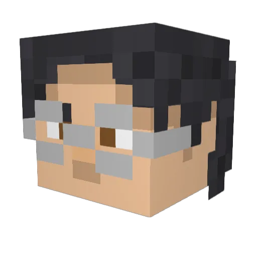DarkEnd209 Minecraft avatar head, 3D render