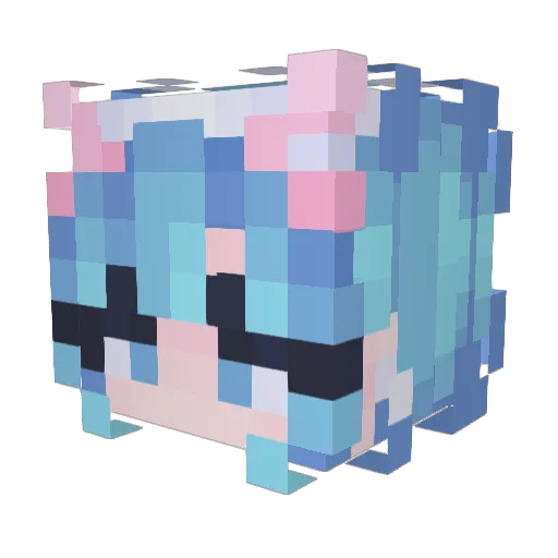 DarkEnergy72 Minecraft avatar head, 3D render