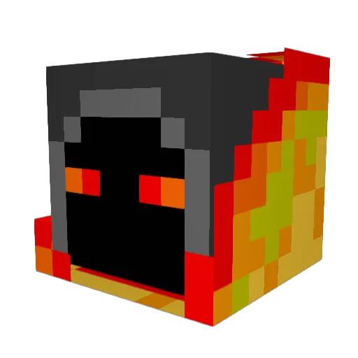 DarkEntity Minecraft avatar head, 3D render
