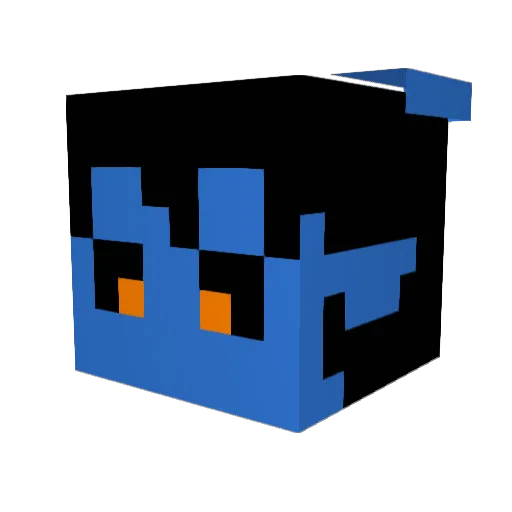 DarkEros Minecraft avatar head, 3D render