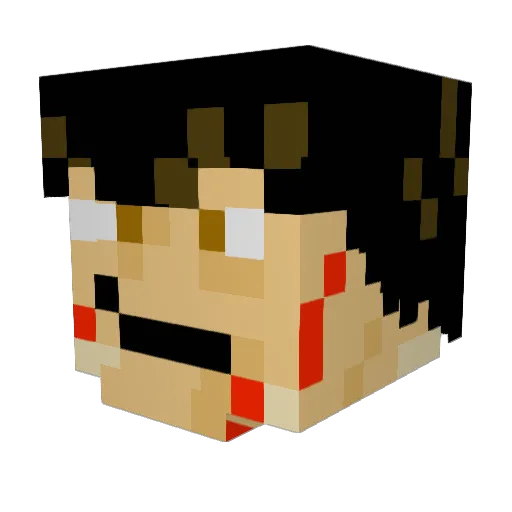 DarkEvilDead Minecraft avatar head, 3D render