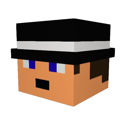 DarkEvil_96 Minecraft avatar head, 3D render