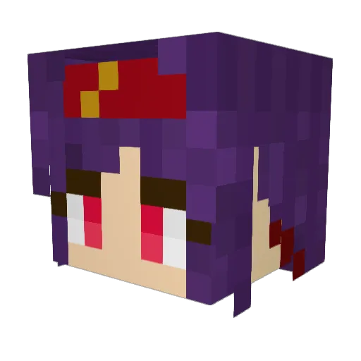 DarkExod Minecraft avatar head, 3D render