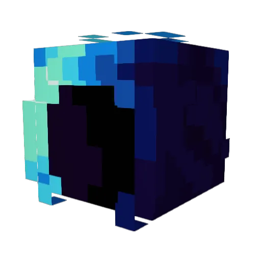 DarkFaber Minecraft avatar head, 3D render