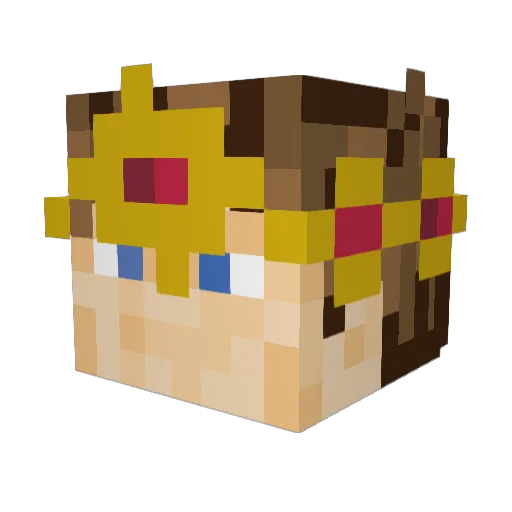 DarkFairy68 Minecraft avatar head, 3D render