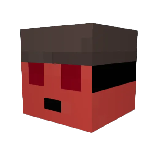DarkFalcos Minecraft avatar head, 3D render