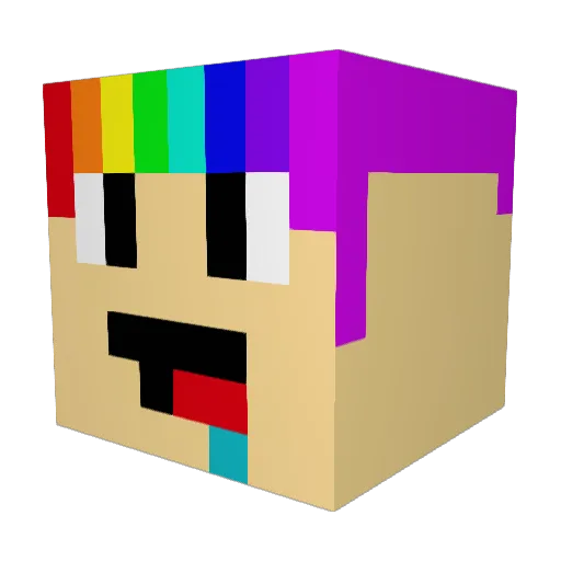 DarkFesta Minecraft avatar head, 3D render