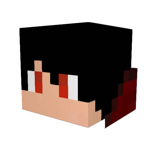 DarkFlarePrime Minecraft avatar head, 3D render