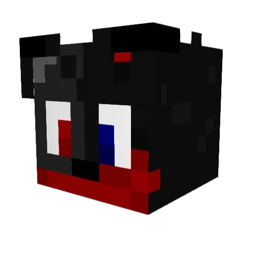 DarkFox5 Minecraft avatar head, 3D render