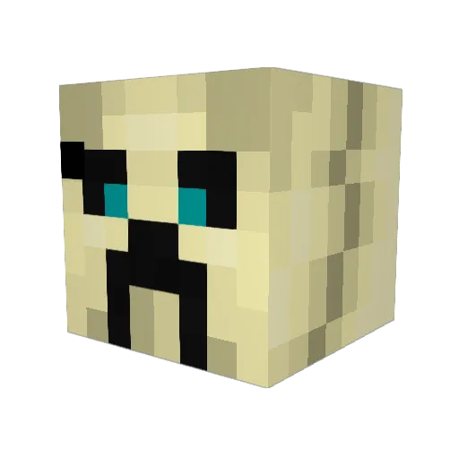 DarkFra Minecraft avatar head, 3D render