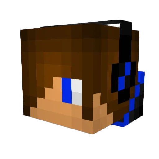 DarkFras Minecraft avatar head, 3D render