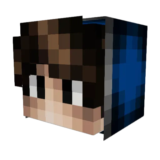 DarkFrase Minecraft avatar head, 3D render