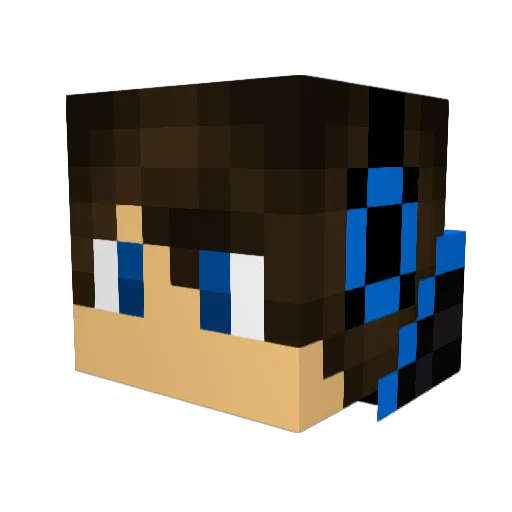 DarkFury84 Minecraft avatar head, 3D render