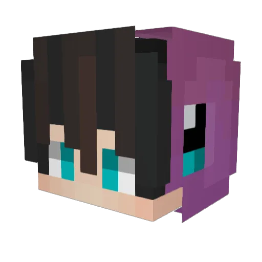 DarkGWS Minecraft avatar head, 3D render