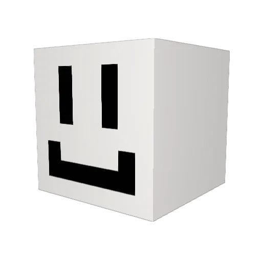 DarkGalBi Minecraft avatar head, 3D render