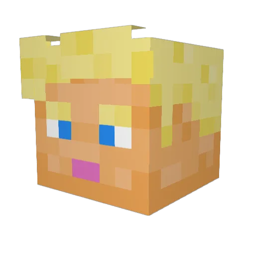 DarkGamerZ42 Minecraft avatar head, 3D render