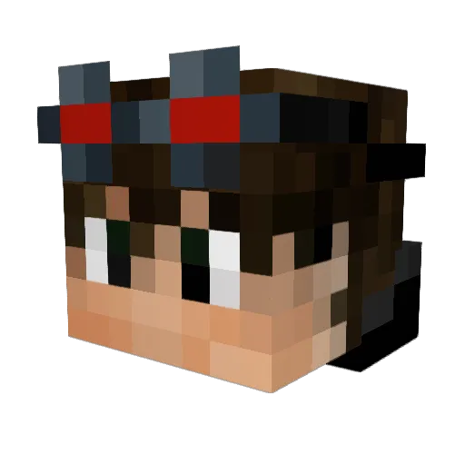 DarkGamer_725 Minecraft avatar head, 3D render