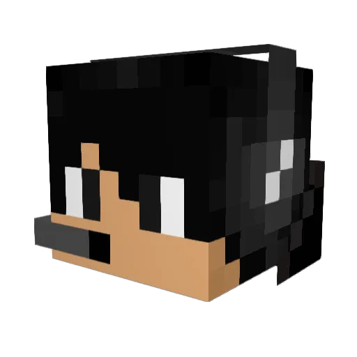 DarkGames11 Minecraft avatar head, 3D render