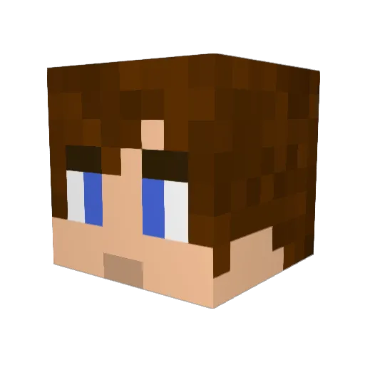 DarkGamingYT Minecraft avatar head, 3D render