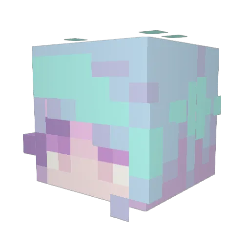 DarkGhost2001 Minecraft avatar head, 3D render