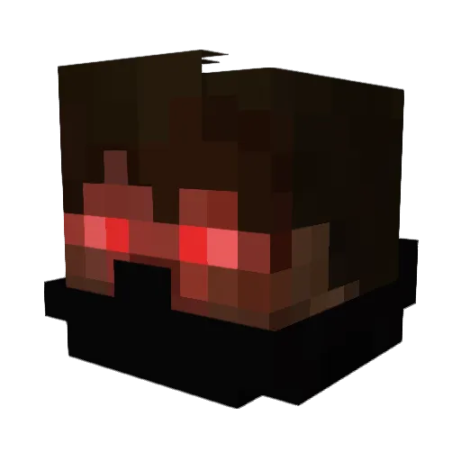 DarkGhostPower Minecraft avatar head, 3D render