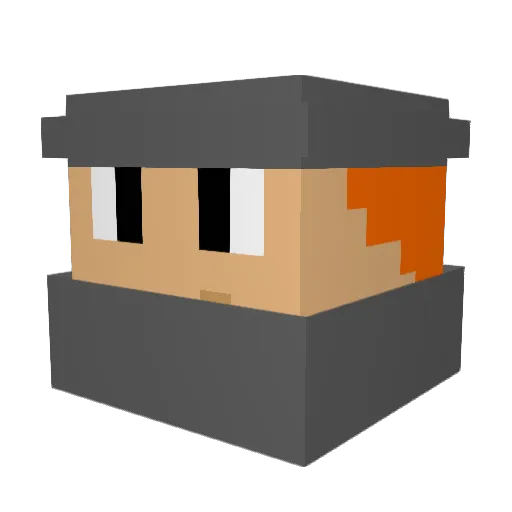 DarkGryf4 Minecraft avatar head, 3D render