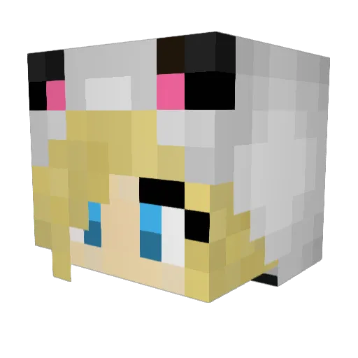 DarkHellQueen Minecraft avatar head, 3D render