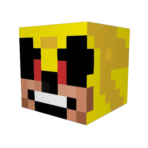 DarkHero141 Minecraft avatar head, 3D render