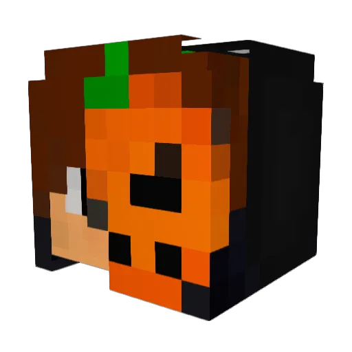 DarkHeroPlay Minecraft avatar head, 3D render