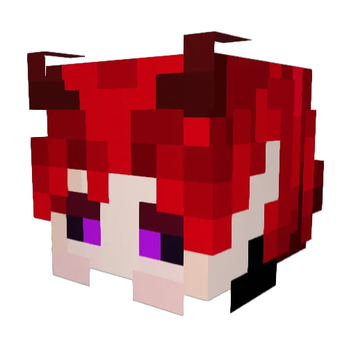 DarkHood48 Minecraft avatar head, 3D render