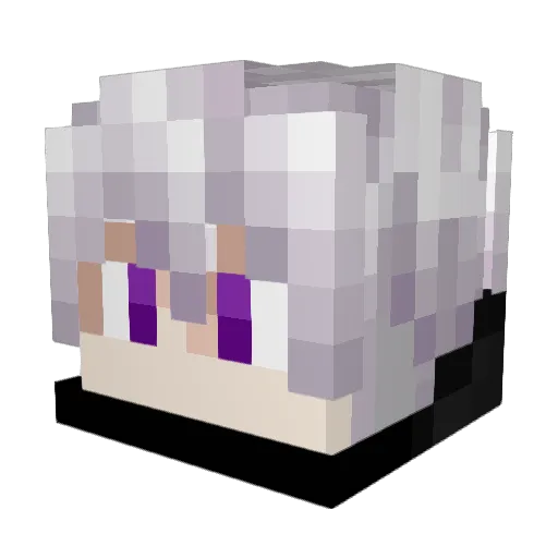 DarkHyro Minecraft avatar head, 3D render