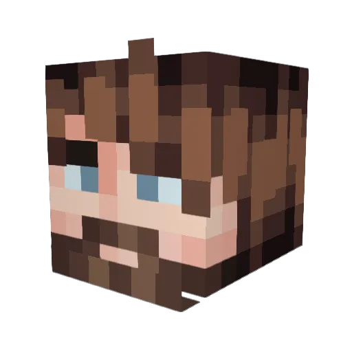 DarkIce77 Minecraft avatar head, 3D render